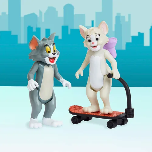 Vista 2 de Tom & Jerry Figura 2-Packs: Skateboarding Tom & Toots, Multicolor (14464)