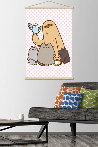 Vista 2 de Trends International Pusheen - Póster de pared con marco magnético