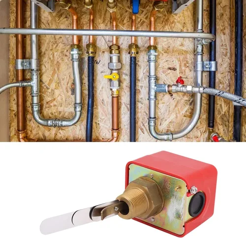 Vista 7 de PDT R3/4 HFS-20 Interruptor de flujo de agua, 15A 250V IP54 Tipo de paleta automática Controlador de flujo objetivo
