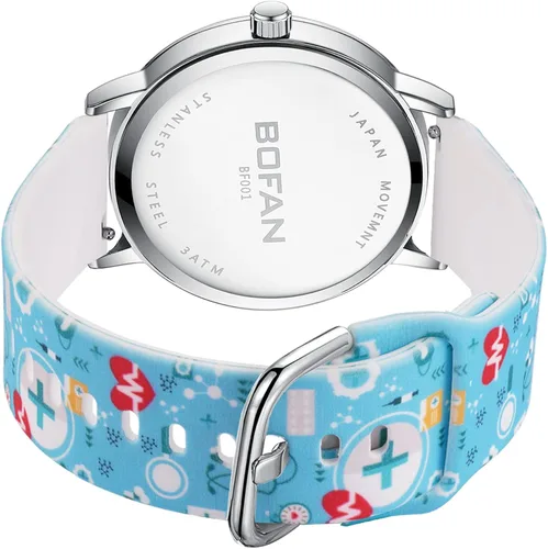 Vista 3 de BOFAN Reloj de enfermera para enfermeras profesionales médicos estudiantes médicos con varios colores médicos esfera fácil de leer segunda mano