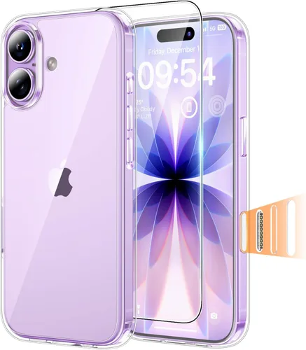Vista 69 de TAURI Funda para iPhone 17, antiamarilleamiento con protector de pantalla, protección de grado militar, a prueba de golpes, delgada para iPhone 17