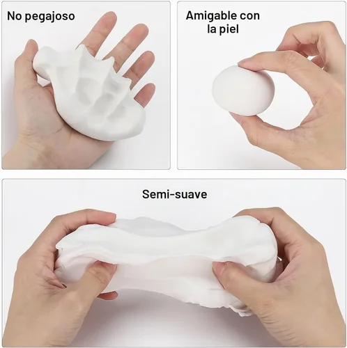 Vista 3 de Kit de arcilla seca al aire CiaraQ - Arcilla de modelado blanca