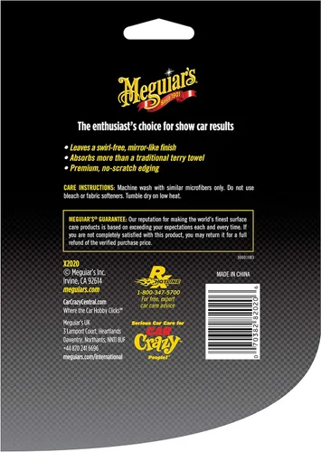 Vista 3 de Meguiar's Supreme Shine - Toallas de microfibra para autos, juego de toallas de microfibra absorbentes y ultra afelpadas para eliminar eficazmente