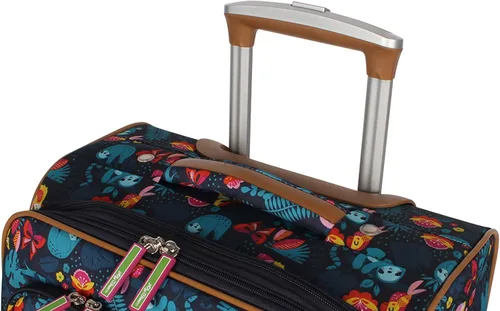 Vista 5 de Lily Bloom Juego de equipaje colección de maletas de 4 piezas con ruedas giratorias para mujer Azul marino