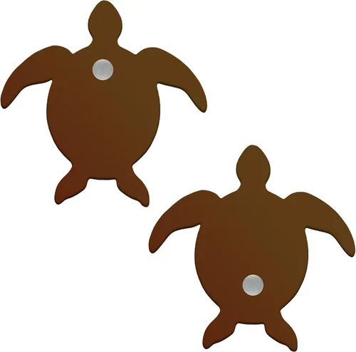 Vista 2 de Honu Turtle - Protector de pantalla magnético para puerta corredera Lanai, acabado brillante resistente, evita accidentes, 4 pulgadas de ancho x 4
