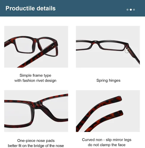 Vista 5 de BLUELESS Gafas de lectura vintage para hombre y mujer (todas las tortugas, +4.00)