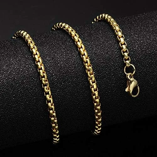 Vista 6 de THINTOM - Collar con colgante de mancuernas para hombre y niño, incluye cadenas de 24.8in
