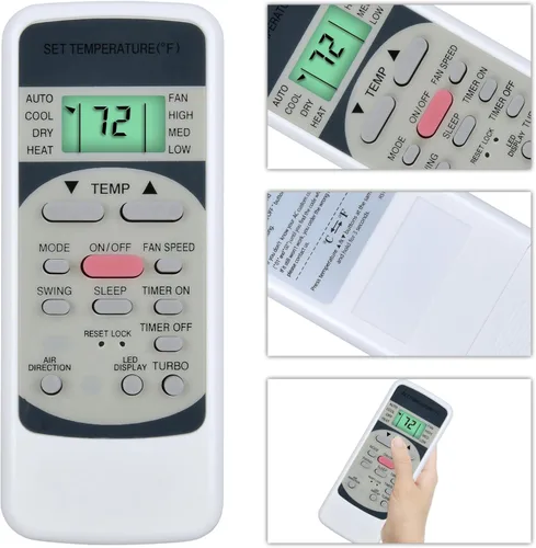 Vista 4 de Mando a distancia de repuesto compatible con aire acondicionado Midea RG51M5/(C) EU Milexus RG51M5/EU AC