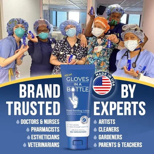 Vista 7 de Blindaje de guantes en una botella Loción – Ideal para piel seca Itchy. grease-less y fragancia gratis.