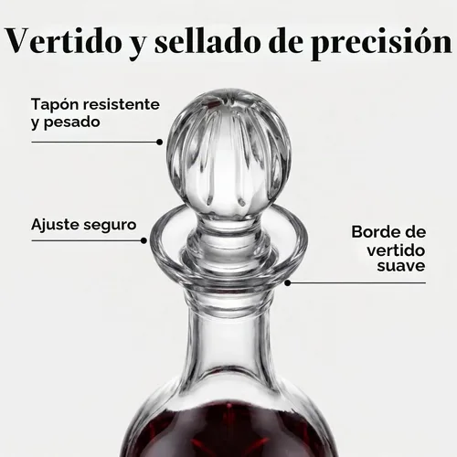 Vista 3 de Godinger Decantador de vino, decantador de whisky, colección Dublin Crystal