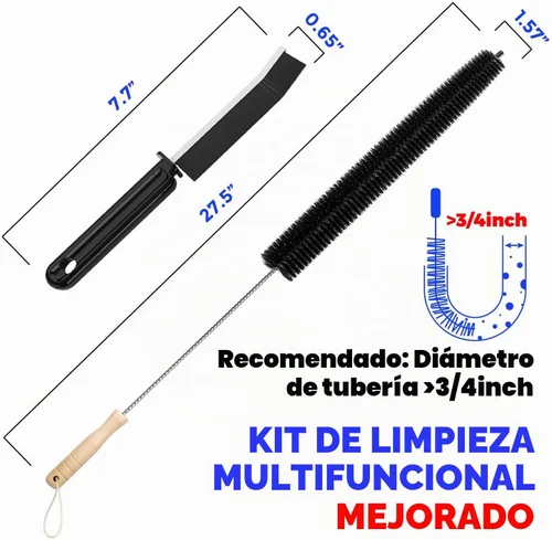 Vista 5 de Holikme - Kit de limpieza para ventilación de secadora - Suministros de limpieza para el hogar, cepillo removedor de pelusa para secadora, cepillo