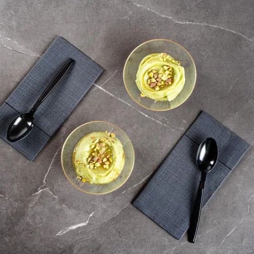 Vista 8 de Restaurantware Moderna - Cuencos de plástico de 6 onzas, 20 cuencos de ensalada desechables duraderos – Cuencos de plástico transparente resistentes
