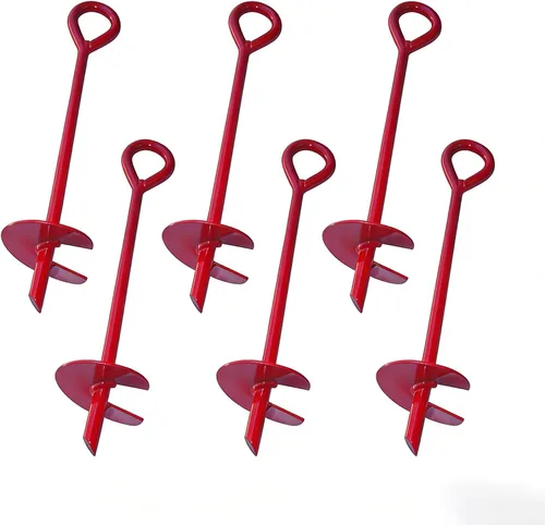 Vista 4 de MTB Supply 1 Pack Anclaje de Suelo de 15 Pulgadas con Broca de 3 Pulgadas de Hélice, Varilla de 12mm, Anclaje de Suelo de Alta Resistencia