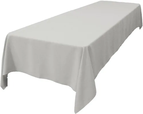 Vista 104 de LA Linen Mantel rectangular lavable de popelín de poliéster, resistente a las manchas y a las arrugas, cubierta de mesa 60x84, mantel de tela