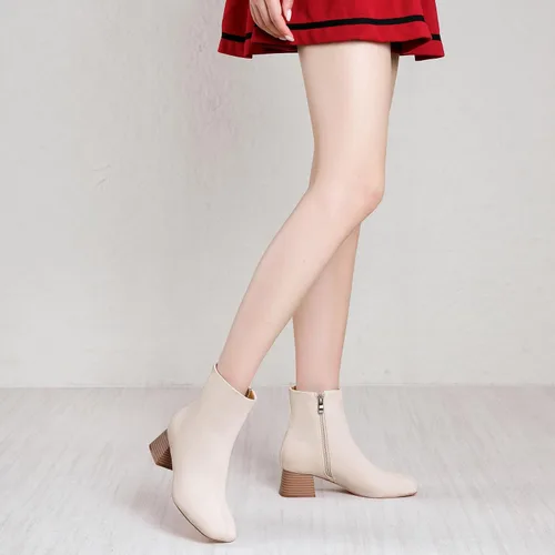 Vista 9 de Susanny Botas de tacón alto para mujer, Botas de plataforma con tacón sexy de puntera redonda con agujetas, tacón alto, botas de media pantorrilla