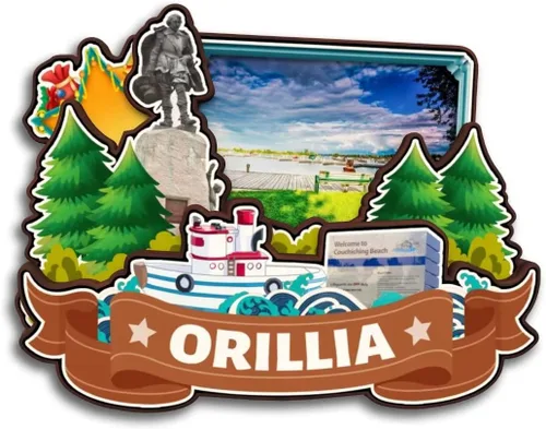Vista 26 de Kitchener Ontario Canada - Imán para nevera de madera 3D, madera 3D, hecho a mano, recuerdos de la ciudad, imán para nevera, decoración del hogar