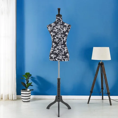 Vista 8 de BLKMTY Maniquí femenino con forma de torso para costura, maniquí de costura, altura del cuerpo, modelo de vestido de ropa ajustable con base
