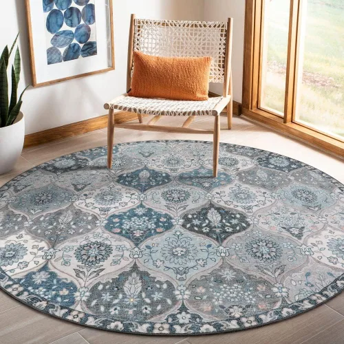 Vista 43 de Lahome - Alfombra marroquí antideslizante y lavable, pequeña alfombra oriental para dormitorio, cocina, entrada, baño, entrada, 61 x 91 cm, crema