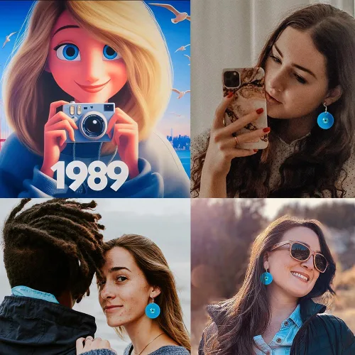 Vista 6 de Aretes acrílicos TS colgantes inspirados en álbumes, regalos de joyería para mujeres y niñas, fanáticos, trajes de disfraces, decoración de vestidos