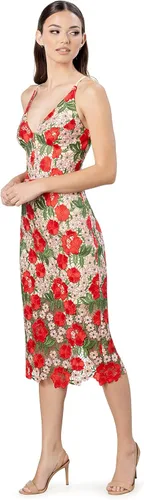Vista 2 de Dress the Population Vestido midi ajustado Aurora para mujer