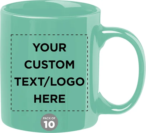Vista 30 de Tazas de café de cerámica personalizadas para el Día del Padre, 11 onzas, juego de 10/50/100, paquete personalizado a granel, juego de tazas de café