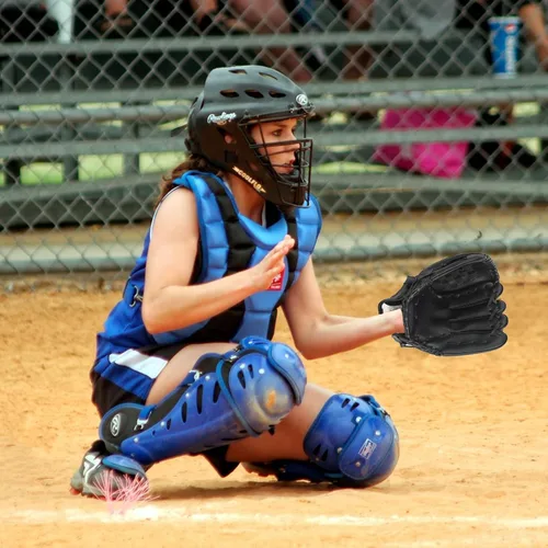 Vista 4 de Guantes de béisbol + juegos de pelotas, guante de sóftbol, guante de béisbol, 10.5-12.5 pulgadas para entrenamiento de jóvenes/adultos y juego