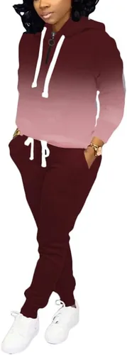 Vista 2 de Nimsruc Trajes de dos piezas para mujer, trajes de jogging casuales
