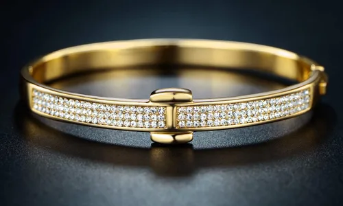 Vista 4 de Bazel - Brazalete de cinturón de cristal chapado en oro de 18 quilates para mujer (dorado), Cristal, Circonita cúbica