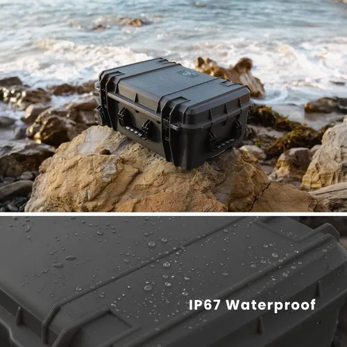 Vista 5 de Seahorse Estuche protector resistente 920 con espuma, aprobado por la TSA, especificaciones mil, impermeable IP67, fabricado en Estados Unidos