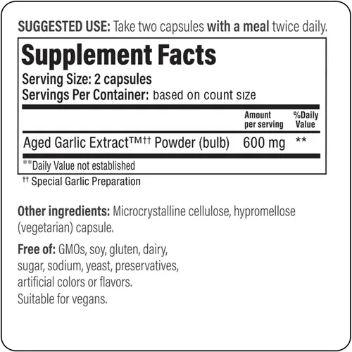 Vista 4 de Kyolic - Extracto de ajo envejecido Fórmula 300 - Salud cardiovascular - Suplemento de extracto de ajo envejecido biodisponible - Apoya la función