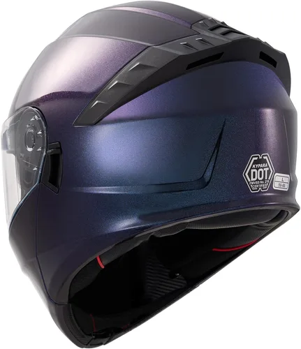 Vista 11 de KYPARA Casco modular de doble visera abatible de cara completa para motocicleta con certificación DOT de impresionismo