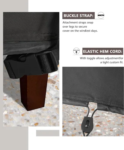 Vista 5 de ULTCOVER Funda Impermeable para Silla de Patio – Funda para Silla de Jardín Individual de Asiento Profundo para Exteriores, Paquete de 4, Se Adapta
