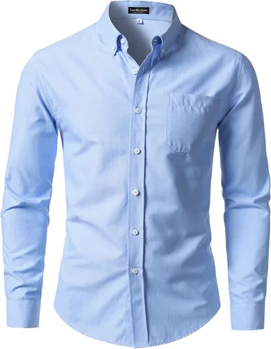 Vista 9 de LucMatton Camisa Oxford ligera de manga larga para hombre