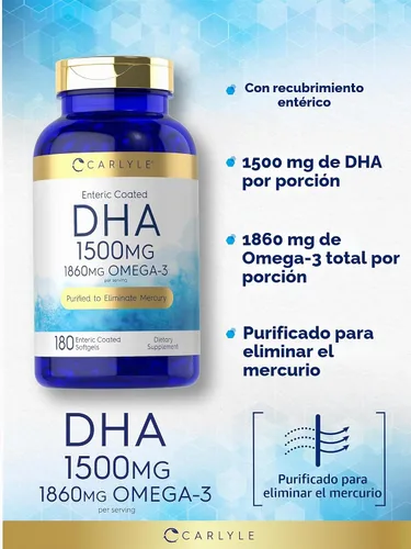 Vista 4 de Carlyle DHA Suplemento 1500mg 180 cápsulas blandas Suplemento Omega-3