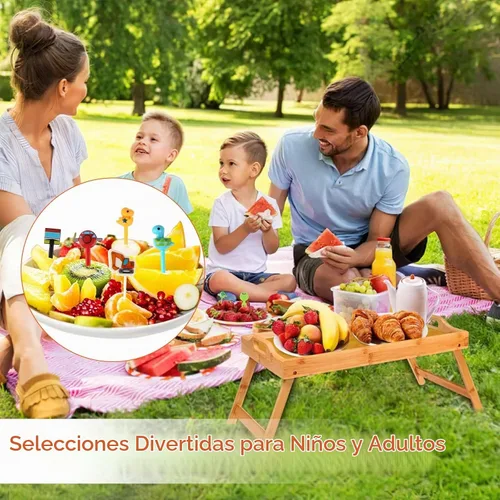 Vista 7 de OOTSR 30 púas de comida para niños, mini palillo de dientes de dinosaurio, reutilizables, para cupcakes, postres, para fiestas, cocina, caja