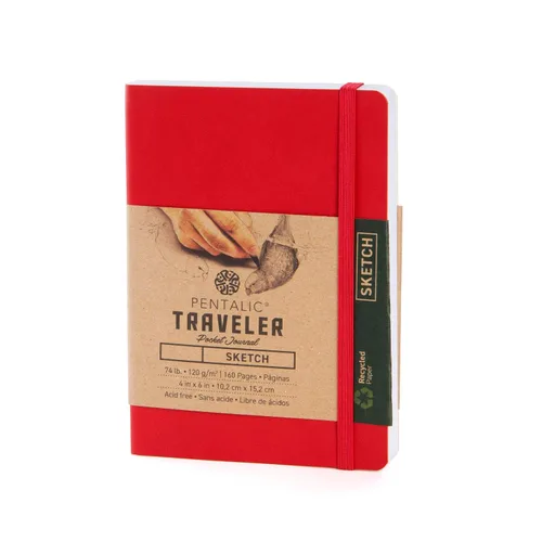 Vista 21 de Cuaderno de bocetos Travelers Dot Grid Pentalic Art, libre de ácidos