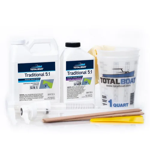 Vista 8 de TotalBoat Kit de Resina Epoxi Marina 5:1 para Unión, Fileteado, Recubrimiento y Laminado - Uso para Fibra de Vidrio, Madera, Fibra de Carbono