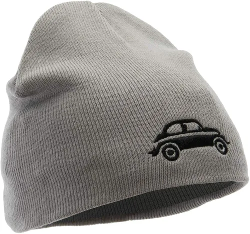 Vista 4 de Clásico VW Beetle bordado 8 pulgadas de punto corto Beanie