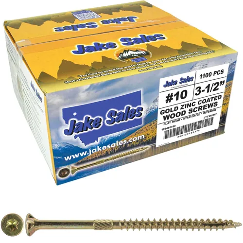 Vista 222 de 8 x 1 revestimiento exterior recubierto de bronce, tornillo de madera multiusos compatible con ACQ, cabeza plana Torx/Star Drive de 1 libra, 288