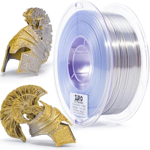 Vista 15 de ZIRO - Rápido cambio de color PLA, filamento de gradiente de color de 1.75mm, filamentos de PLA arcoíris brillantes, compatible con la mayoría