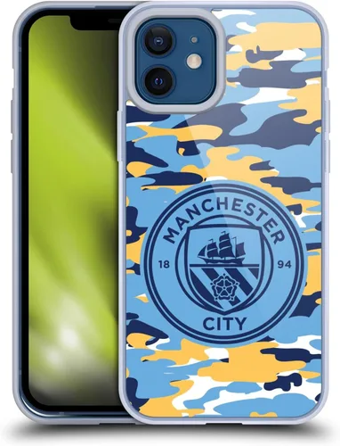 Vista 264 de Head Case Designs Funda de gel con licencia oficial del Manchester City Man City FC Blue Moon Badge Camou [protección de grado militar] compatible