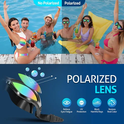 Vista 4 de Portzon Dynamics - Gafas de natación anti niebla, transparentes, sin fugas, para adultos, hombres y mujeres