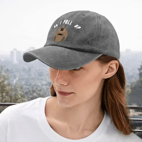 Vista 5 de devor Baseball Caps Ok I Pull Up Dad Hat for Women Funny Denim Cap Adjustable
