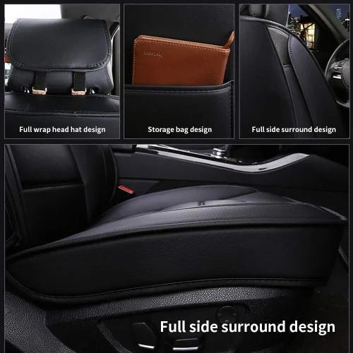Vista 7 de Juego completo de fundas de asiento de automóvil para CITROEN DS3 DS4 DS5 (compatible con bolsa de aire), protector de cojines de asiento
