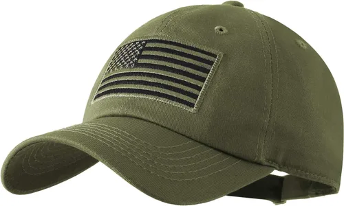 Vista 88 de IIN Gorra de béisbol con bandera estadounidense para hombres y mujeres, de perfil bajo, militar, militar, militar, para papá