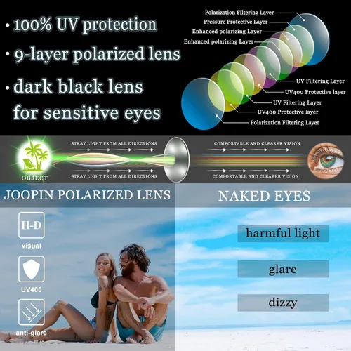 Vista 52 de Joopin Lentes de sol de gran tamaño para mujer, polarizados, grandes, para conducción, protección UV, grandes sombras