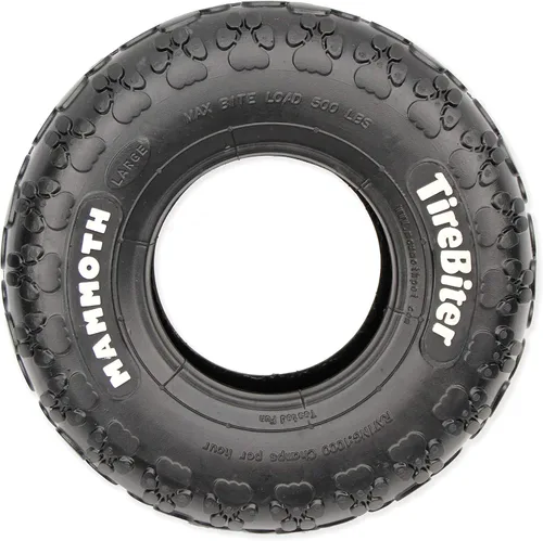 Vista 8 de Mammoth Pet Products TireBiter con cuerda de algodón y poliéster, juguetes de goma natural para masticadores extremos, juguetes para perros