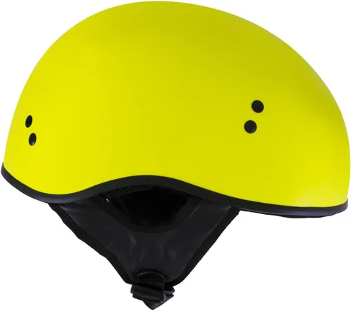 Vista 7 de Milwaukee Helmets T68 'The O.G.' Hi-Vis - Casco para motocicleta, color amarillo neón, aprobado por DOT, para hombres y mujeres