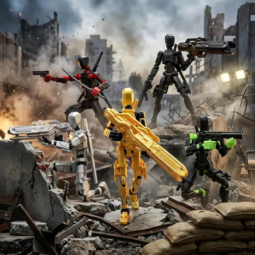 Vista 8 de Titan 13 Figuras de acción, robot simulado multiarticulado 13 figuras de acción 3 piezas
