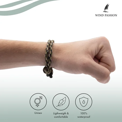 Vista 29 de Wind Passion Pulsera para hombre con cuerda mono con estilo náutico trenzado